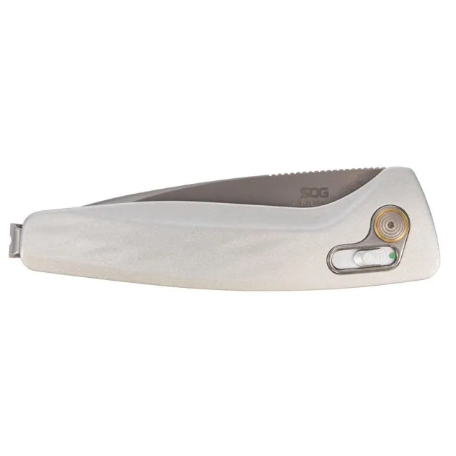 SOG One Zero AU 3.1In Drop Point Blade Silver Chrome SOG-15-73-03-57 - View 2