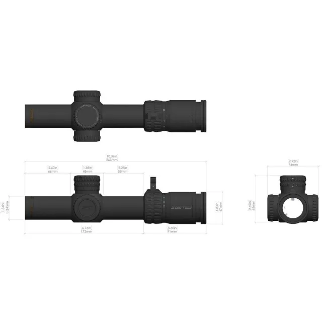 ZeroTech Thrive ED TRED11024F-IR 1-10x24mm 34mm Tube RMG-L Reticle - View 2