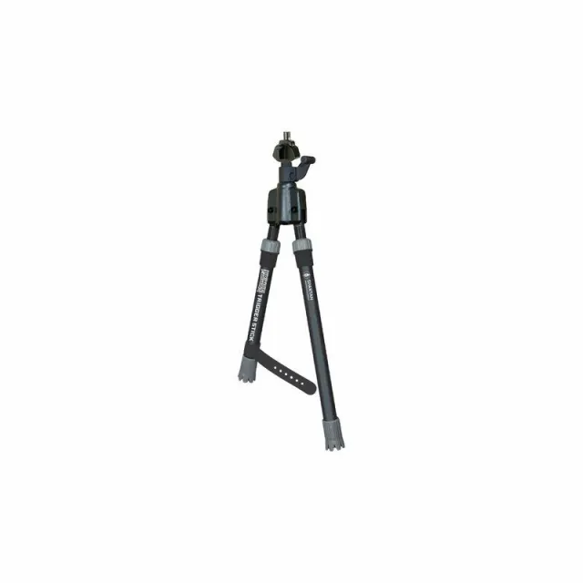 Primos Trigger Stick Gun Mounted Bipod Short Black with Spartan Technology - Quick Adjust, Magnetic Attachment System, Sturdy Steel - View 2