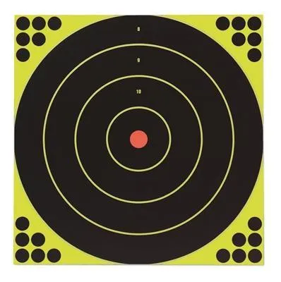 Birchwood Casey Shoot-N-C 12 In Bullseye Targets Black/Chartreuse 12-Pack - View 2
