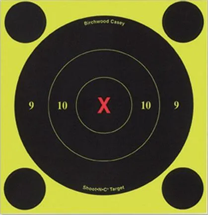 Birchwood Casey Shoot-N-C Targets 6" Round "X" 60 Pack 34560 - View 2