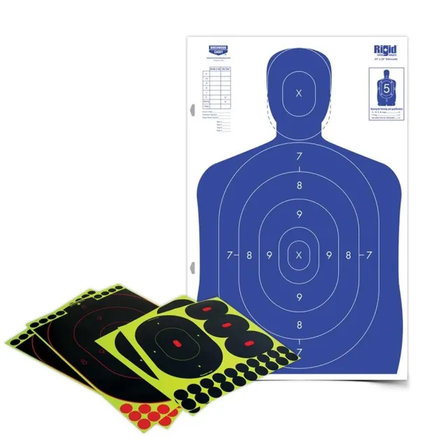 Birchwood Casey Shoot-N-C 12x18 In Silhouette Target Kit Chartreuse 3-Pack - View 2