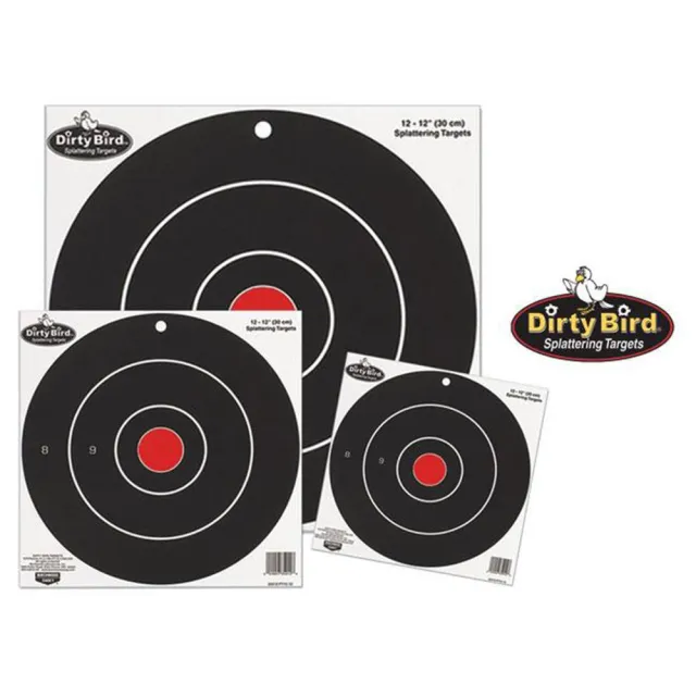 Birchwood Casey Dirty Bird 17.25" Bullseye Tagboard Hanging Black/White 5 Pack - View 2