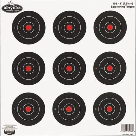 Birchwood Casey Dirty Bird 3" Bullseye Targets 12 Pack - View 2