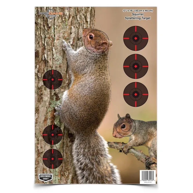 Birchwood Casey 35406 Squirrel Target 12 in x 18 in Pack of 8 Reactive - View 2