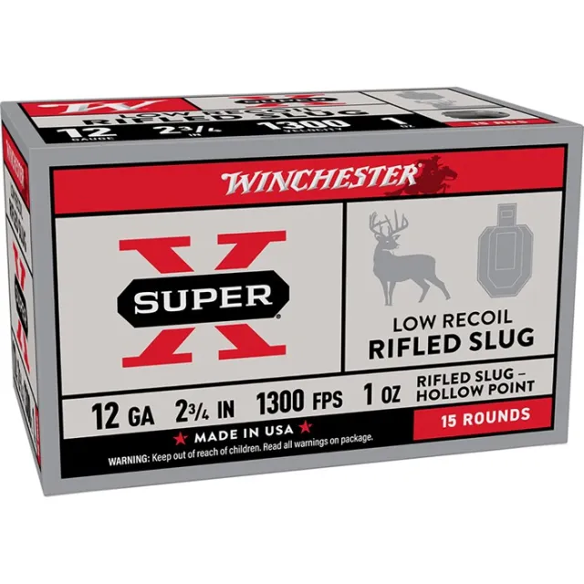 Winchester X12RS15VPR 12 Gauge 1oz Rifled Slug 15Rd - View 2
