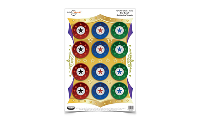 Birchwood Casey Pregame 35572 12x18 Star Burst Paper Target 8 Pack - View 2