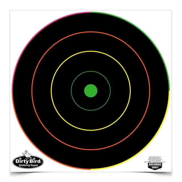 Birchwood CASEY Dirty Bird 12in Multi-Color Bull's-Eye Trgt 100-Pack 35870 - View 2