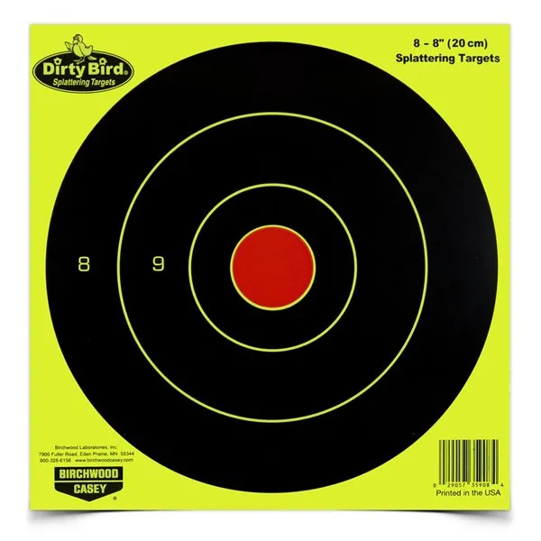 Birchwood Casey 35950 Dirty Bird 8 Inch Reactive Paper Target Pack of 50 - View 2