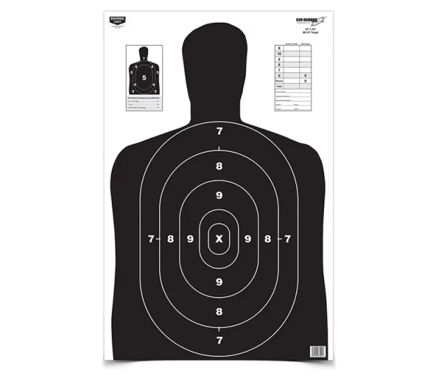 Birchwood Casey EZE-Scorer BC-27 Silhouette Paper Target 23" x 35" 100 Per Pack - View 2