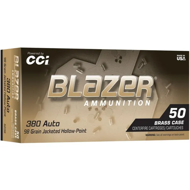 CCI 380 Auto 98gr Blazer Brass JHP 50 Rounds - View 2