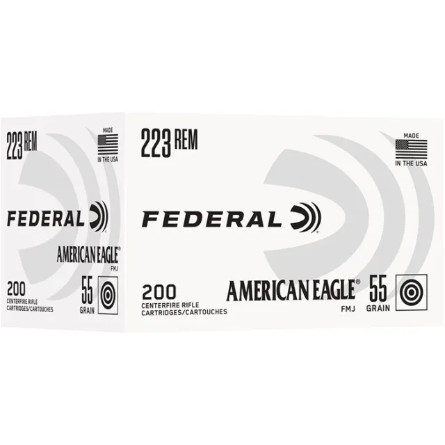 Federal AE223C 223 Rem 55gr FMJ 200 Rounds - View 2