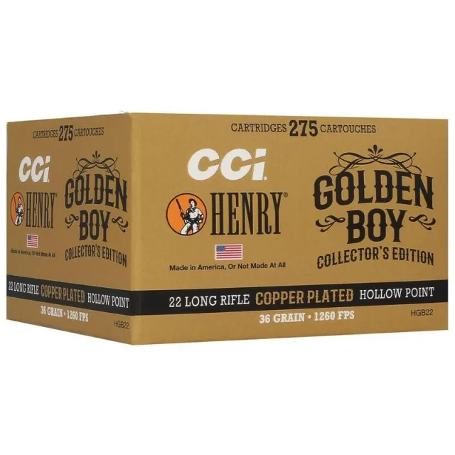 CCI 22LR 36gr Copper Plated Hollow Point 1260 FPS Henry GB Edition - View 2