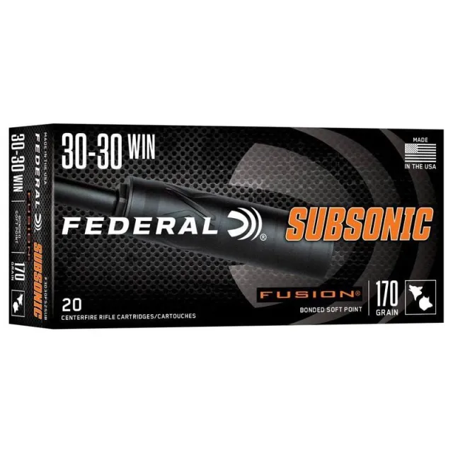 Federal 30-30 WIN 170GR FUSION SUBSONIC 20 F3030FS2SUB - View 2