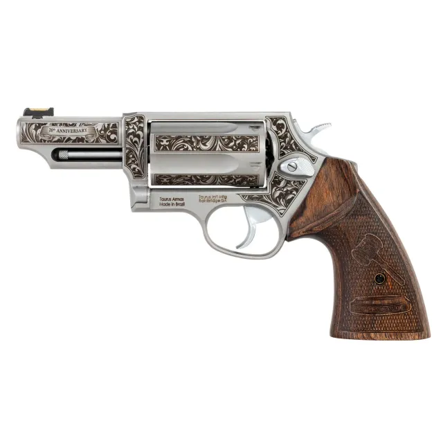 Taurus Judge 20th Year Revolver 45 Colt/410 ga. 3 in. Engraved Stainless 5 rd. - View 2