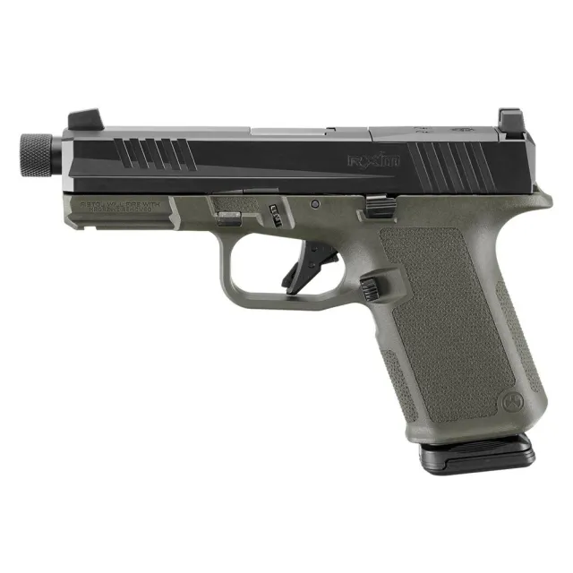 Ruger RXM Handgun 9mm Luger 15rd Magazines(2) 4.5 Threaded Barrel ODG Poly Frame Front Night Sight - View 2