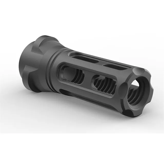 Breek Arms BRK4324 Sentinel Caged Flash Hider 9mm 5/8x24 Black Nitride - View 3