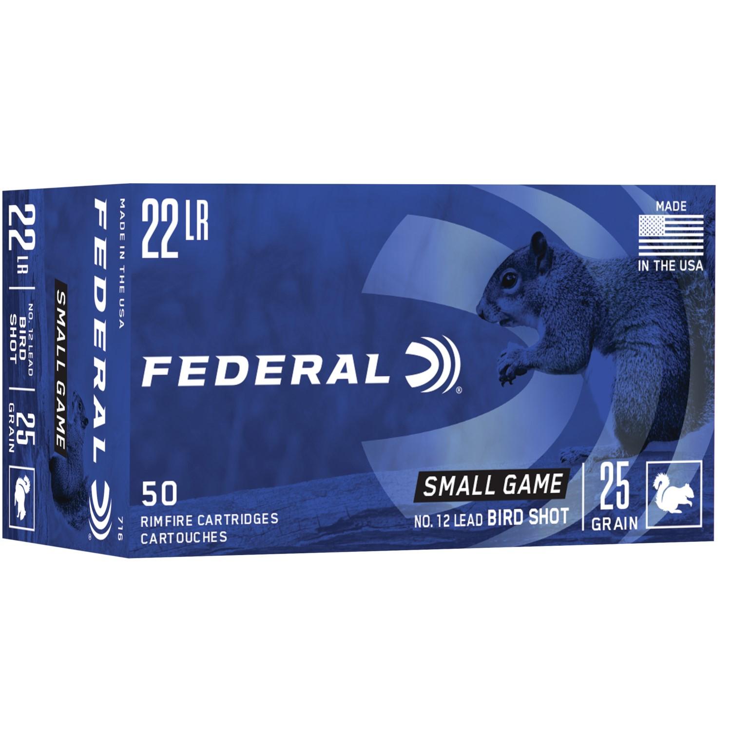 Federal Game-Shok .22 LR #12 Bird Shot 50 Rounds 25 Grain Brass - View 2