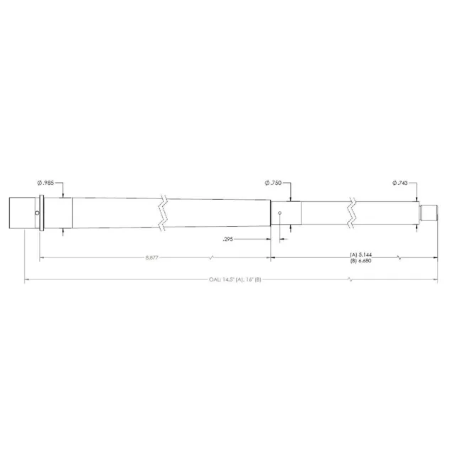 Proof Research AR-15 .223 Wylde 16.625 In Stainless Threaded 5/8x24 - View 2