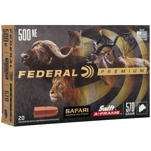 Federal Premium .500 Nitro Express 570 Grain A-Frame 20 Rounds P500NSA - View 2