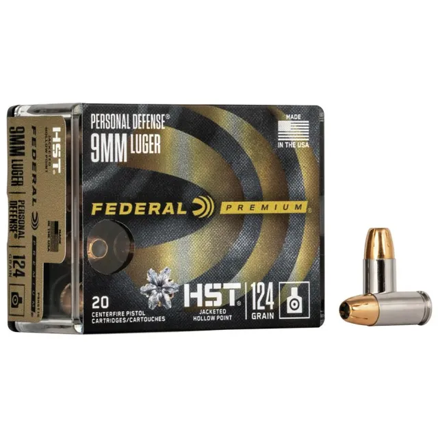 Federal Premium Ammunition HST 9mm 124gr Ammo 20rds P9HST1S - View 2