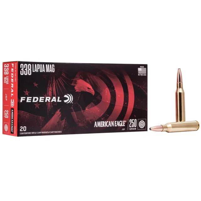 Federal Premium American Eagle .338 Lapua Mag 250 gr SP 20 Rounds - View 2