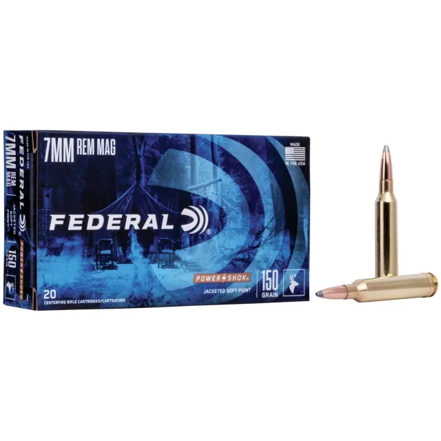 Federal 7RA 7mm Remington Magnum 150 Grain Jacketed Soft Point 20 Rounds - View 2