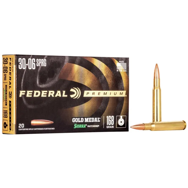 Federal GM3006M 30-06 Springfield 168 Grain BTHP 20 Rounds Box - View 2
