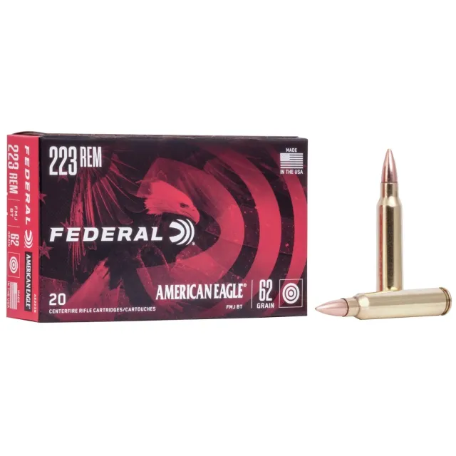 Federal AE223N 223 Rem 62 Grain Full Metal Jacket Boat Tail 20 Rounds - View 2