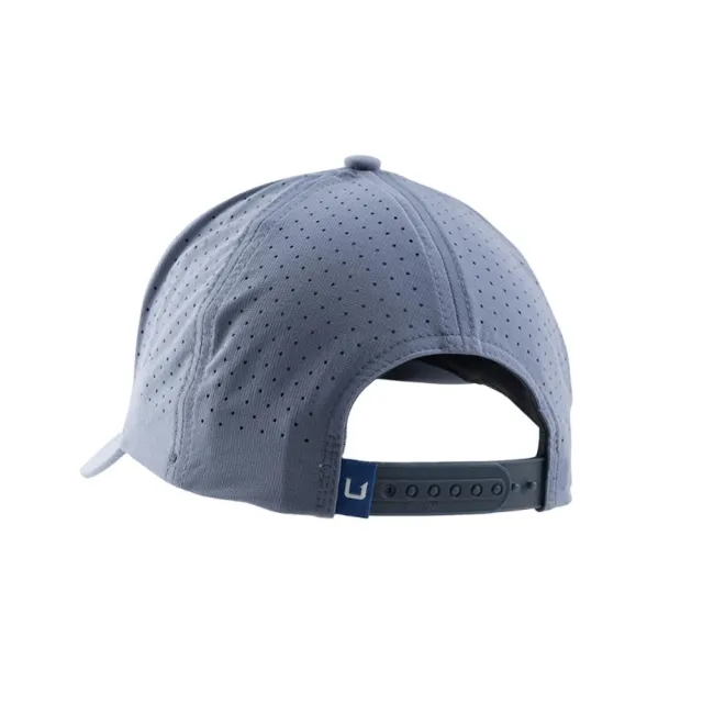 HUK Barb U 110 Performance Trucker Hat Stormy Blue Mesh Back - View 2
