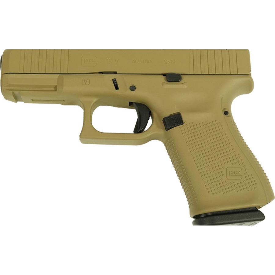 Glock Model 19 V-Series Optic Ready 9mm 4.00 In 15rd FDE Cerakote - View 2