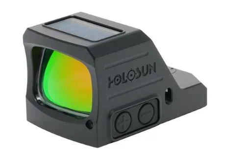 Holosun HS407CX3GD Gold 2MOA Dot, 7075 Aluminum, Open, Solar Shake Awake, Pistol - View 2