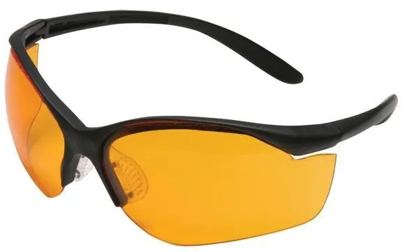 Howard Leight R-01537 Vapor II Orange Anti-Fog 9-Base Wraparound Lens - View 2