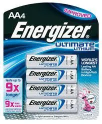 Energizer AA Ultimate 1.5V Lithium Batteries Qty 4 L91SBP4H3 - View 2