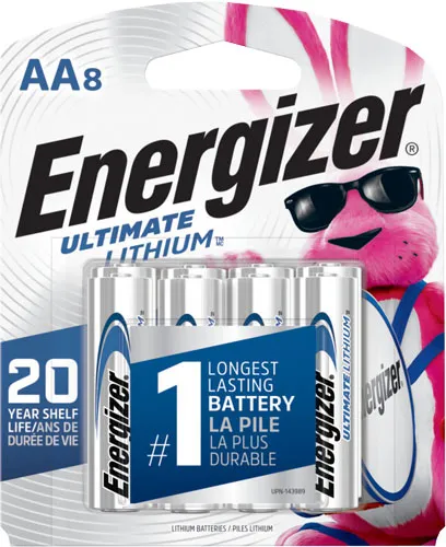Energizer AA Ultimate 1.5V Lithium Batteries, 8-Pack - View 2