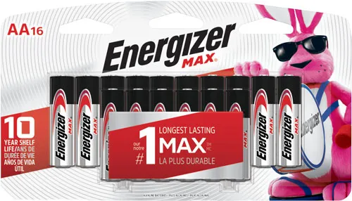 Energizer E91LP16 AA Max 1.5V Alkaline Batteries (16-Pack) - View 2