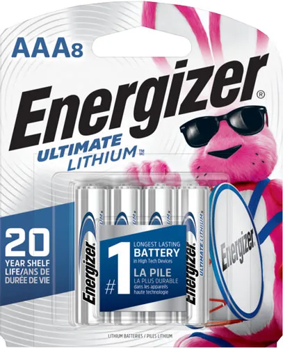 Energizer AAA Ultimate 1.5V Lithium Batteries 8-Pack - View 2