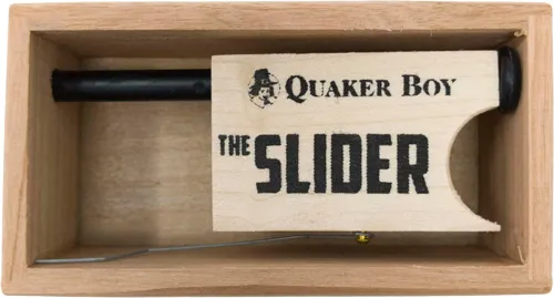 Quaker Boy The Slider Turkey Box Call - Compact, Silent Carry, Ergo Finger Hole, One Hand Operation - View 2