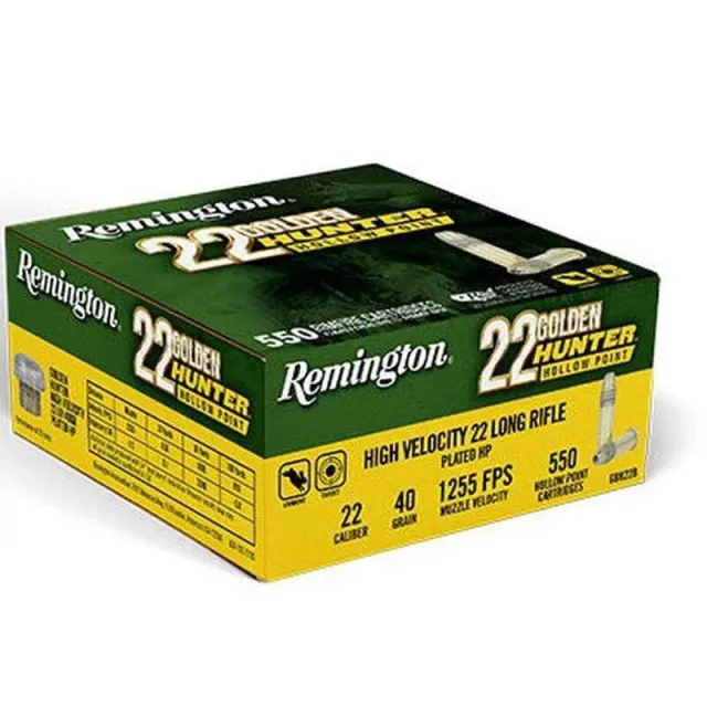 Remington R21253 Golden Hunter 22LR 40gr Hollow Point 550 Rounds - View 2