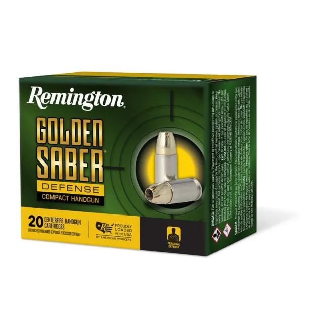Remington Ammunition 27618 Golden Saber Defense 40 S&W 180 gr Brass Jacket Hollow Point (BJHP) 20 Per Box/ 25 Cs - View 2