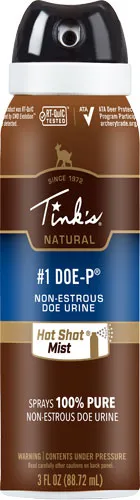 Tink's #1 Hot Shot Doe-P 3oz Natural Doe Urine Quieter Spray - View 2
