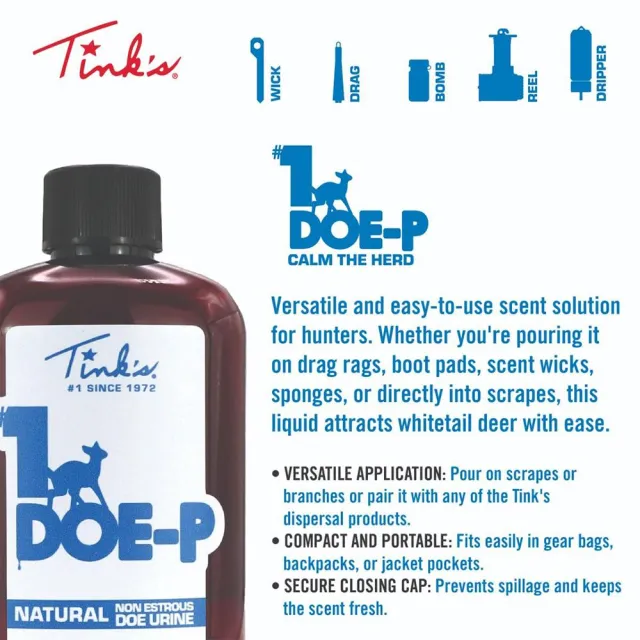 Tink's W6249 Doe Urine Attractant 1oz Mini Bomb All-Season Use - View 2