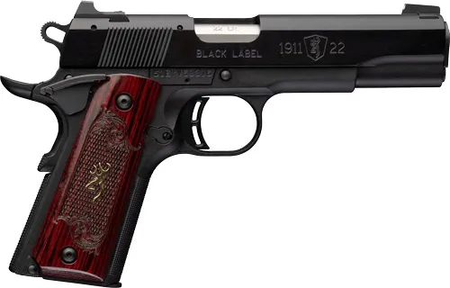 Browning 051069490 1911-22 Medallion Comp 22 LR 4.25" Matte Black Anodized Semi-Auto Pistol - View 2