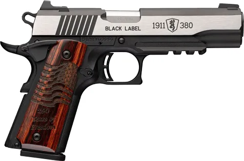 Browning 051124492 1911-380 Medallion Pro 250 380 ACP 4.25" Blackened Stainless Semi-Auto Pistol - View 2