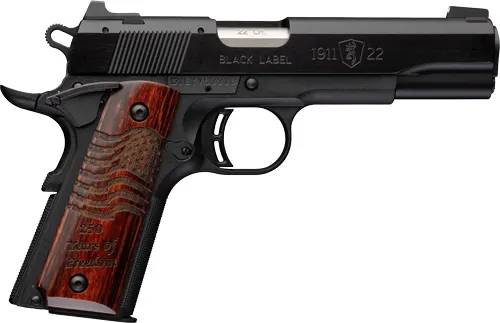 Browning 051071490 1911-22 Medallion Comp 22 LR 4.25" Matte Black Anodized Semi-Auto - View 2