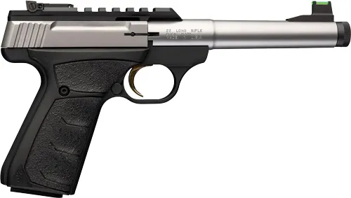 Browning 051618490 Buck Mark Camper URX SR 22 LR 5.9" Matte Stainless/ Black Frame Semi-Auto Pistol - View 2