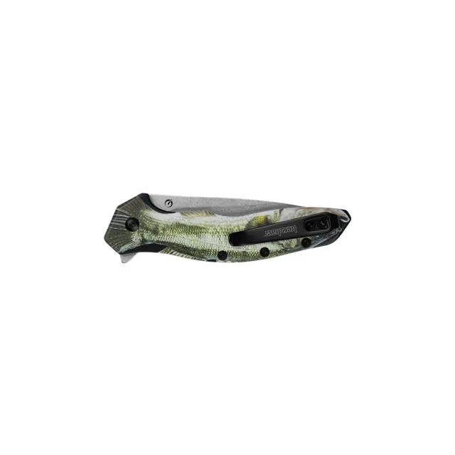 Kershaw Shoreline Bass Folding Knife 3 Drop Point Blade Green - View 2