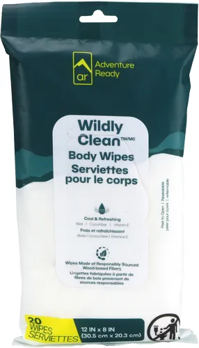 Adventure Ready Brands Wildly Clean Body Wipes 20 Count Aloe Cucumber - View 2