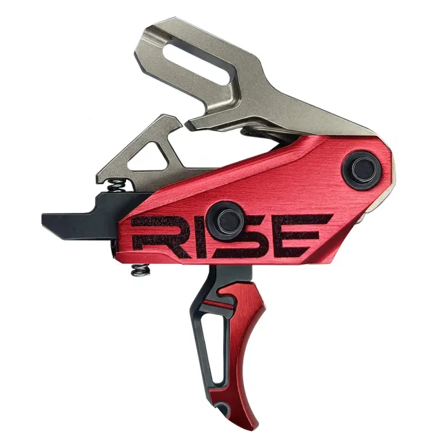 Rise Armament 535 G2 Trigger Fits AR Style Rifles Red and Silver T35SR - View 2