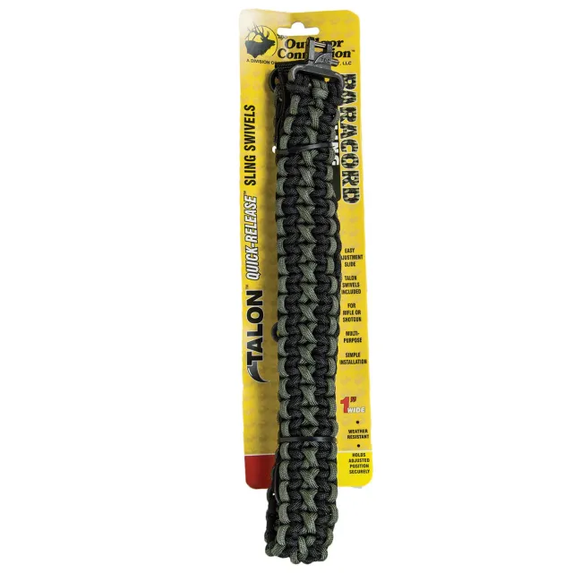 Outdoor Connection Pcs80569 Sling 1in x 43in Black Green Nylon Paracord - View 2